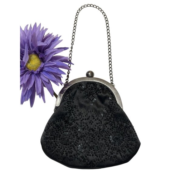 Ann Taylor Loft Handbags - Ann Taylor Loft Satin Beaded Mini Bag